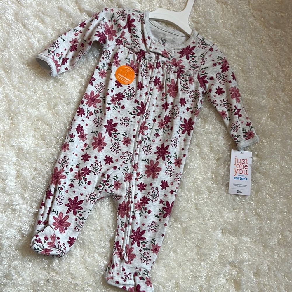 Carter’s 2 way zip Sleep and Play pajama 3 months